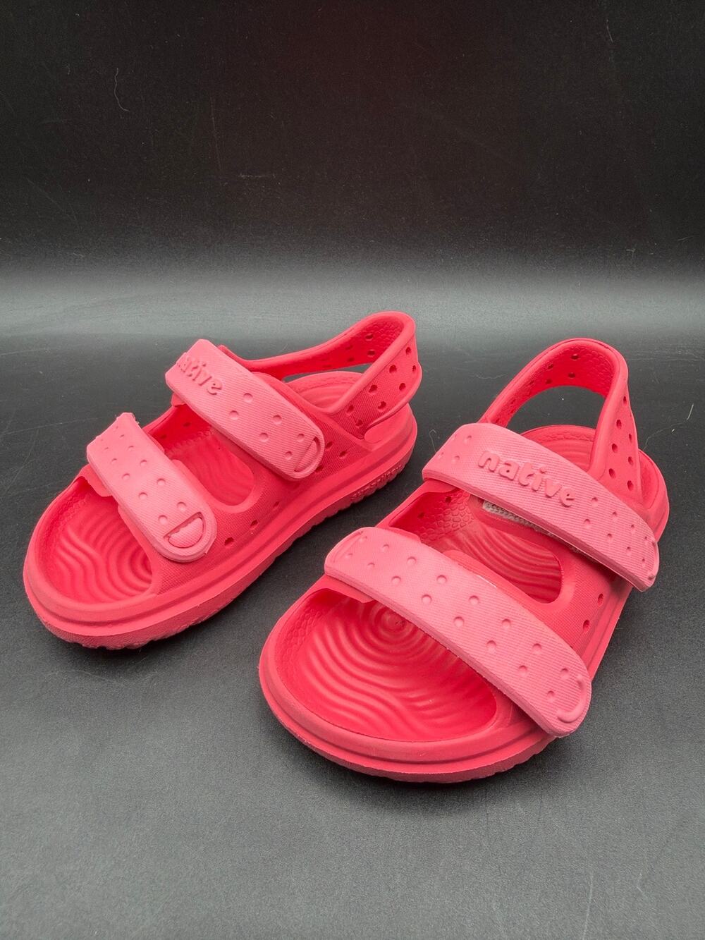 Native Charley Sandals Pink Hook Loop Waterproof Toddler Kids Size C5